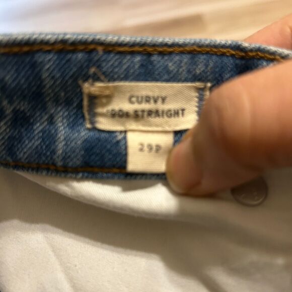 Madewell Curvy 90s Straight Jean Womens 29P Petite Light Wash Blue Stretch - Picture 7 of 9